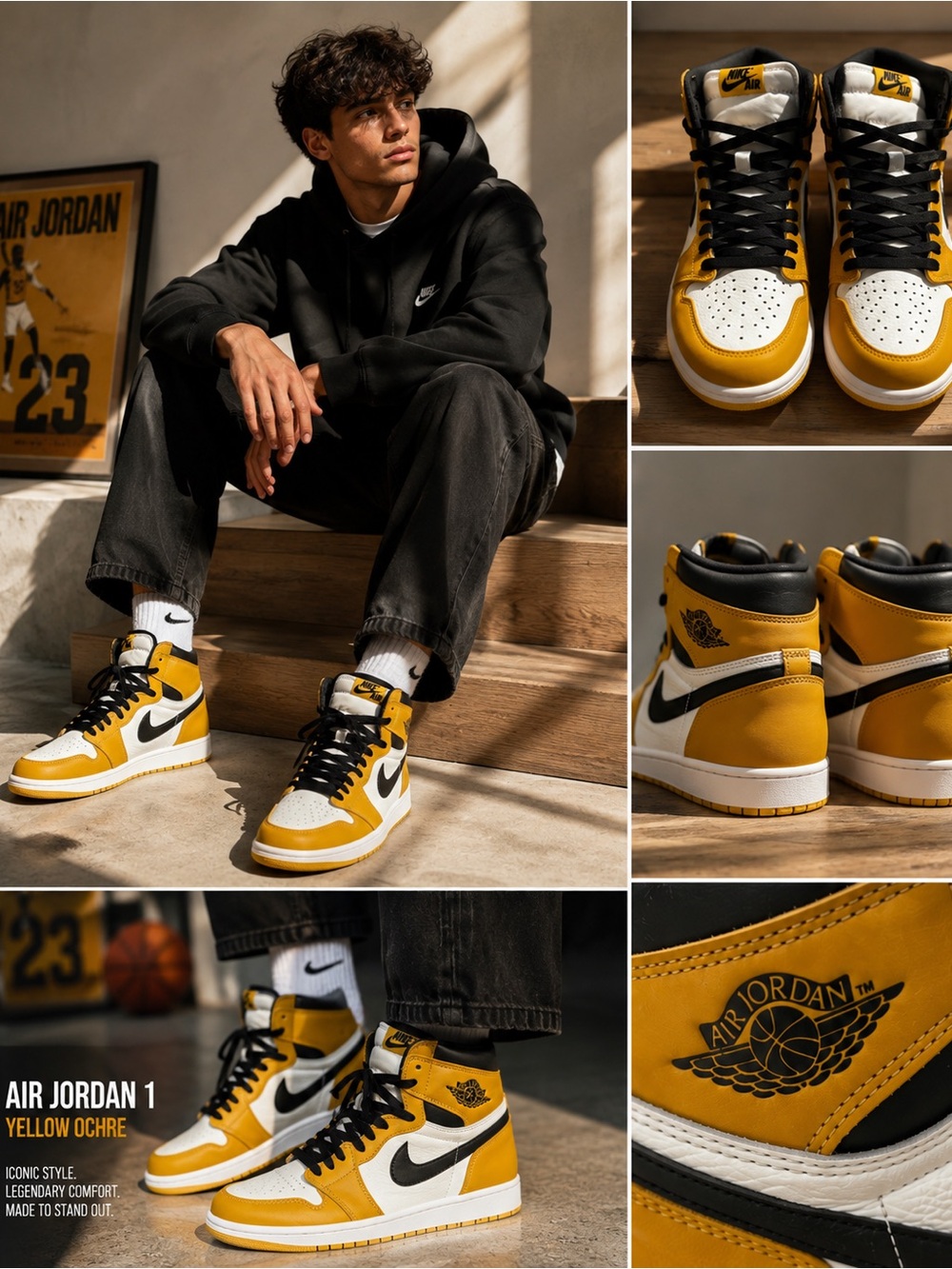 Air Jordan 1 High OG “Yellow Ochre” size 9.5 never worn